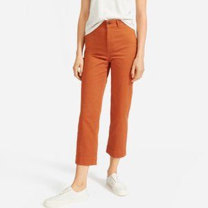 Everlane, Lightweight Wide Leg Crop Chino Orange 4